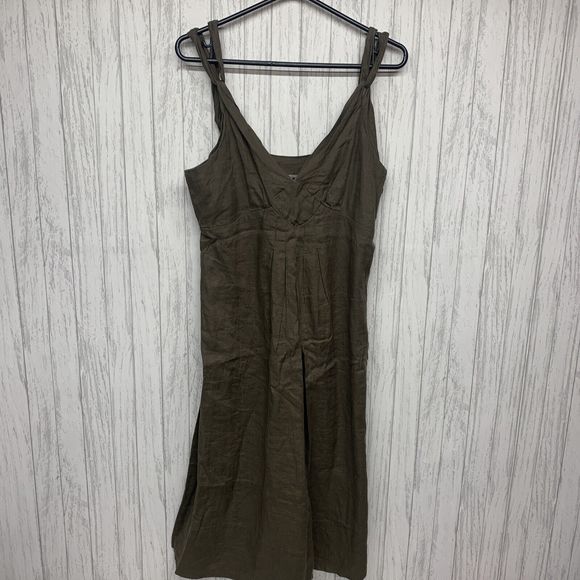 Womens Size 6 Jigsaw Linen Double Strap Dress EUC - Picture 1 of 5